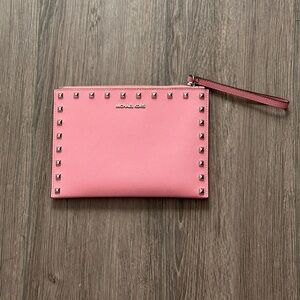 Michael Kors Pink Studded Clutch